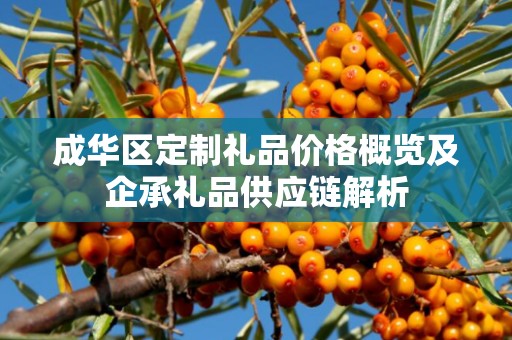 成华区定制礼品价格概览及企承礼品供应链解析